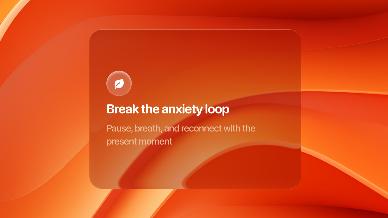 Caspy anxiety loop tracking screen