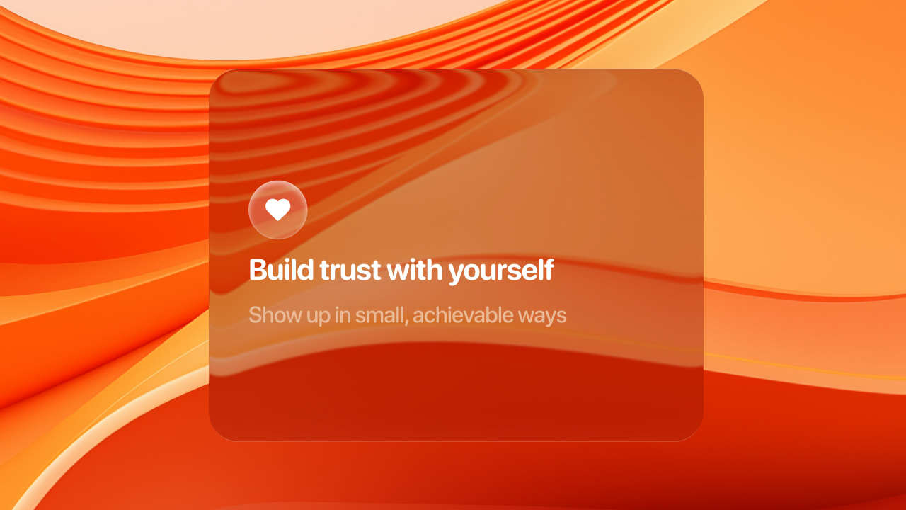 Caspy trust yourself affirmation screen