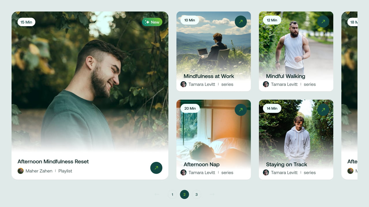 Leafcare audio-guided meditation player