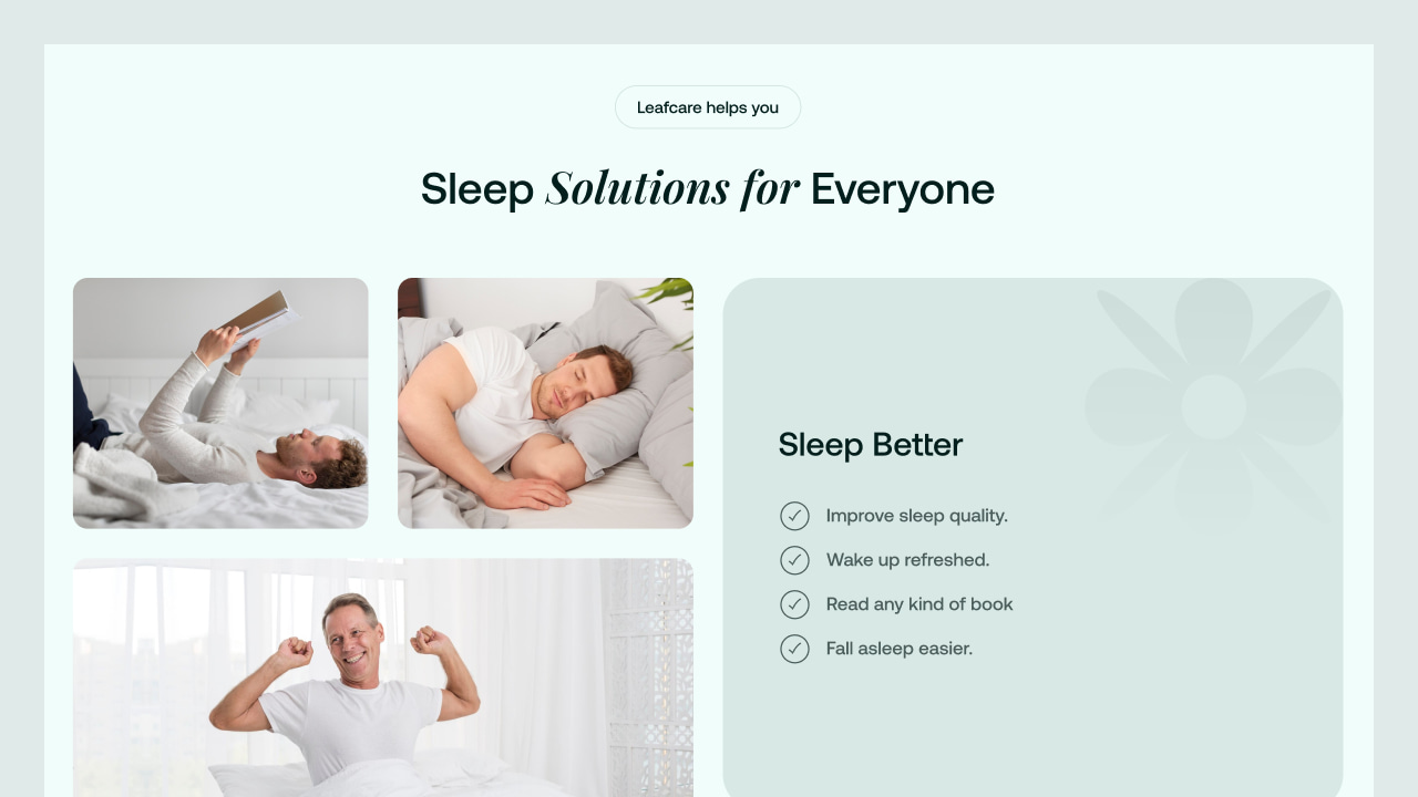Leafcare key features highlight section