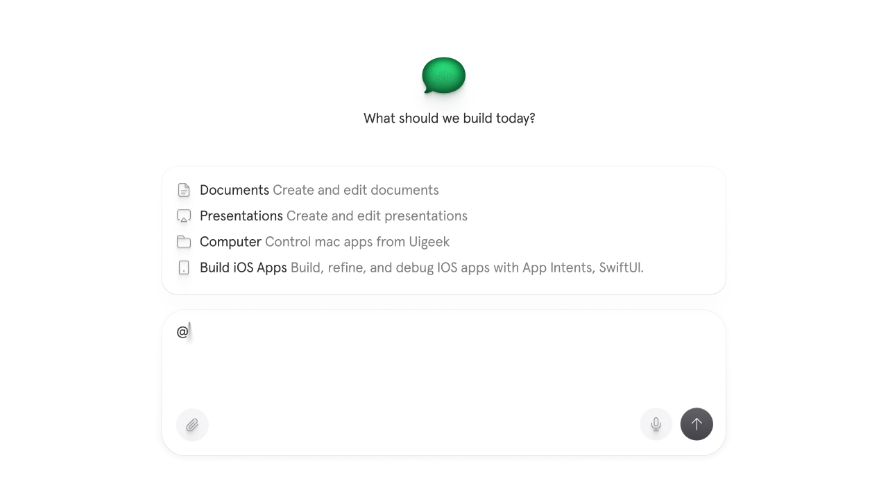 Uigeek agent call feature for developer assistance