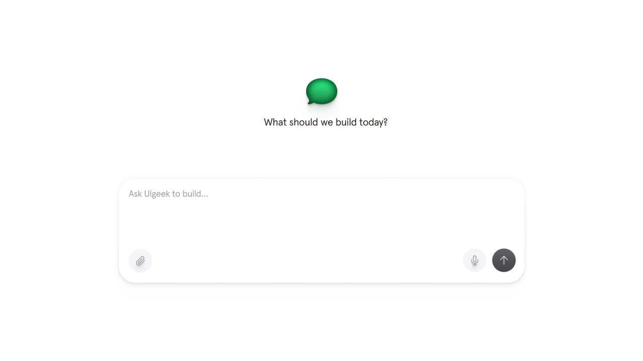 Uigeek AI companion interface for iOS development